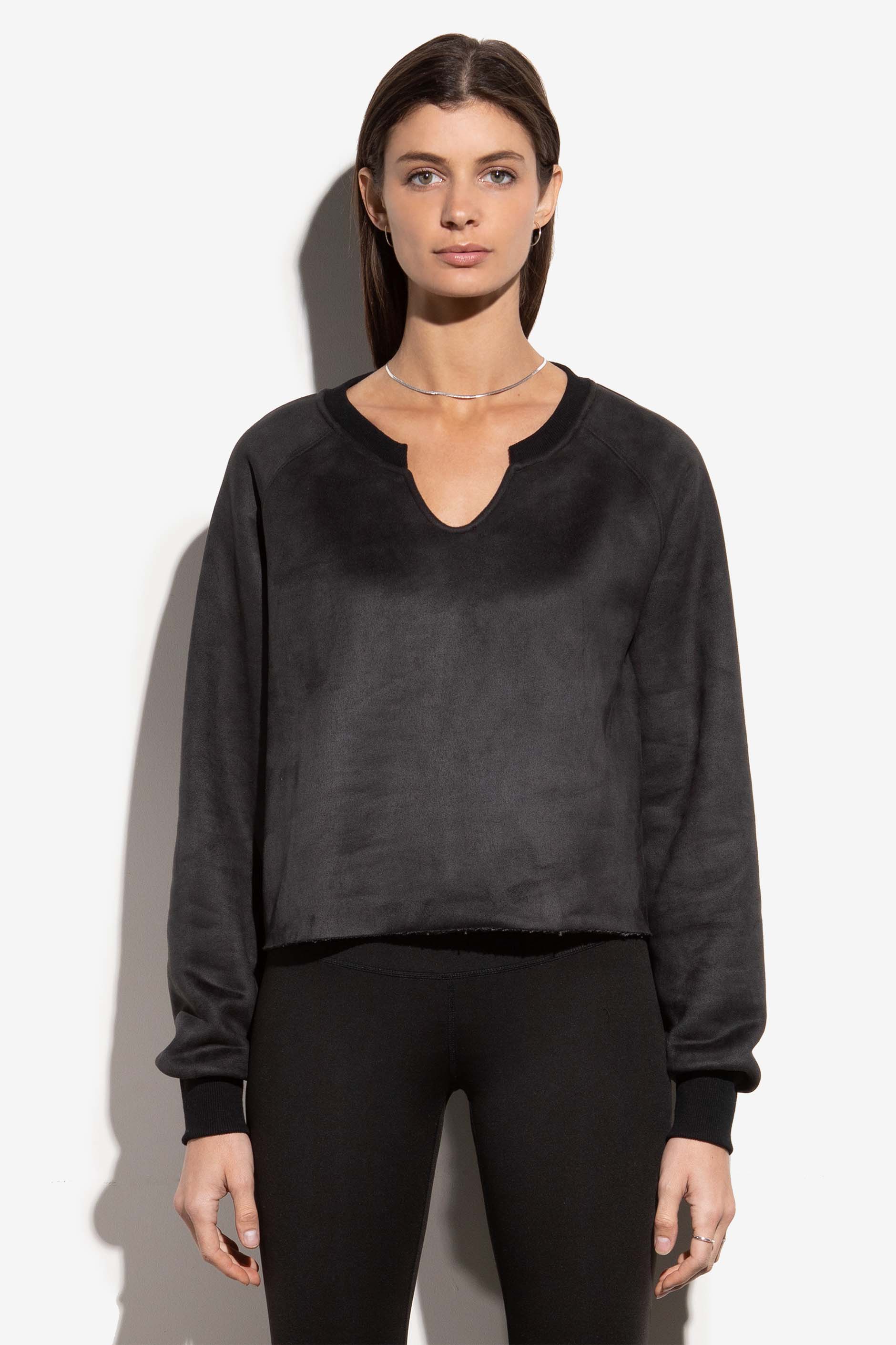 The Sueded Notch Neck Sweatshirt